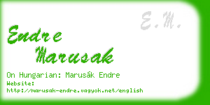 endre marusak business card